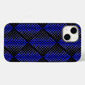 Blue Raster Pattern 01 Black BG Case-Mate iPhone Case (Achterkant (horizontaal))