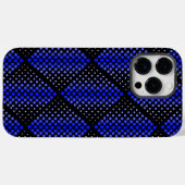 Blue Raster Pattern 01 Black BG Case-Mate iPhone Case (Achterkant (horizontaal))