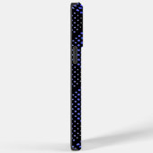 Blue Raster Pattern 01 Black BG Case-Mate iPhone Case (Achterkant / Rechts)