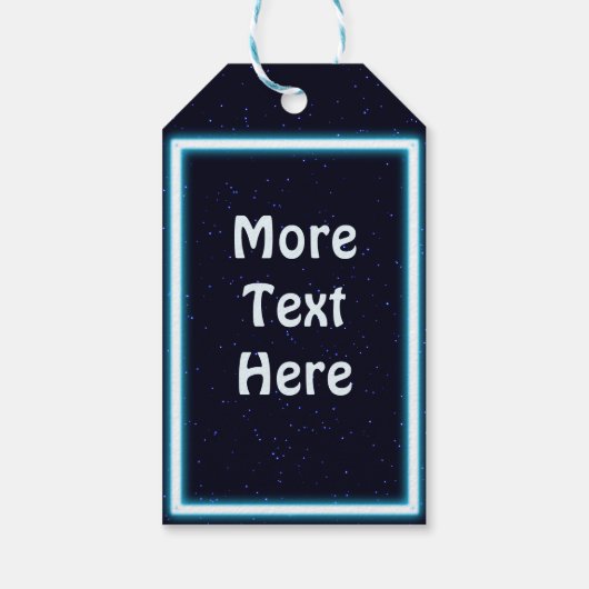 Blue Raven op sterren Cadeaulabel (Achterkant)