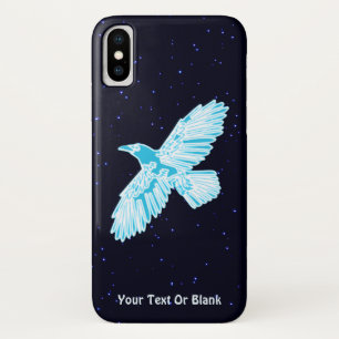Blue Raven op sterren iPhone X Hoesje