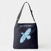 Blue Raven op sterren Crossbody Tas (Achterkant)