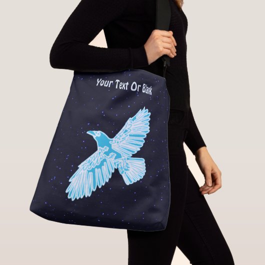 Blue Raven op sterren Crossbody Tas (Dichtbij)