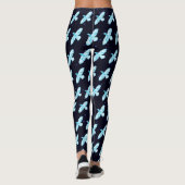 Blue Raven op sterren Leggings (Achterkant)