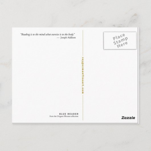 Blue Reader-Briefkaart Briefkaart (Achterkant)