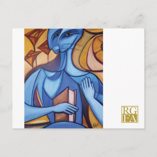 Blue Reader-Briefkaart Briefkaart (Voorkant)