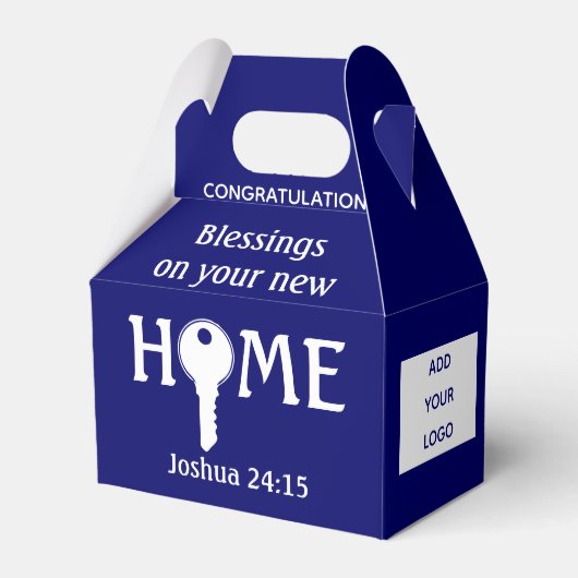 Blue Realtor-to-client: NIEUW THUIS-afsluitend cad Bedankdoosjes (Voorkant Zijde)