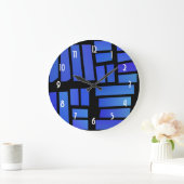 Blue Rectangular Tiles on a Black background Grote Klok (Huis)