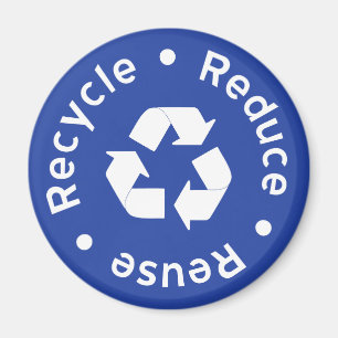 Blue Recycling Symbol Magnet Magneet