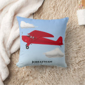 Blue Red Boy's  vliegtuig met slaapkamer Kussen (Deken)