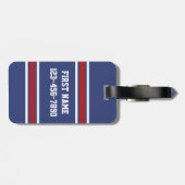 Blue Red Football Jersey Bagagelabel (Achterkant horizontaal)