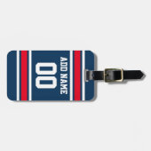 Blue Red Football Jersey Bagagelabel (Voorkant horizontaal)