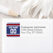 Blue Red Football Jersey Etiket (Insitu)