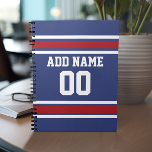 Blue Red Football Jersey Notitieboek