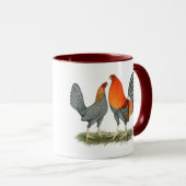 Blue Red Gamefowl Mok (Voorkant rechts)