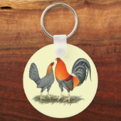 Blue Red Gamefowl Sleutelhanger (Voorkant)
