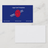 Blue Red Geoglyph Symbool Cosmic Egg Logo Visitekaartje (Voorkant / Achterkant)