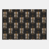 Blue Red & Gold  Rock & Roll Inpakpapier Vel (Voorkant 3)