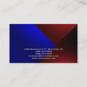 Blue Red Modern Simple Plain Visitekaartje (Achterkant)