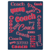 Blue Red Silver Specialized Coach Gift Name Art Klembord (Achterkant)