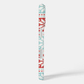 Blue Red Snowflakes kerstak Case-Mate iPhone Case (Achterkant / Rechts)