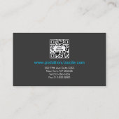 Blue Red Stripe Sport Visitekaartje met QR code 1 (Achterkant)