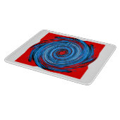 Blue Red Swirl Abstract Patroon Snijplank (Hoek)