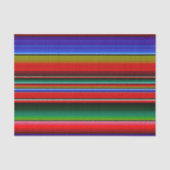 Blue Red Traditional Fiesta Mexican Blanket Tissuepapier (Voorkant)