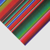 Blue Red Traditional Fiesta Mexican Blanket Tissuepapier (Detail)