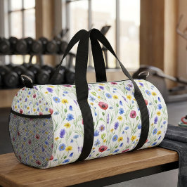 Blue Red Watercolor Wildflower Plunjezak