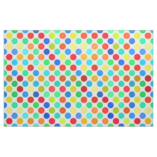 Blue Red Yellow Green Sinaasappel Polka Dots Patte Stof