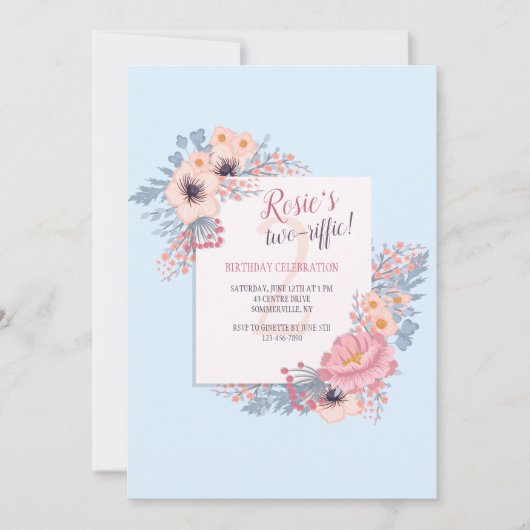 Blue Reflection Invitation Kaart (Voorkant)