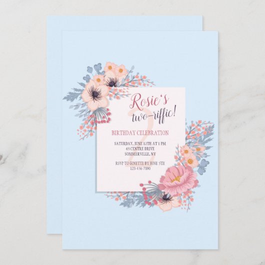 Blue Reflection Invitation Kaart (Voorkant / Achterkant)