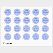 Blue Regency Enregistrer La Date Stickers Mariage (Feuille)