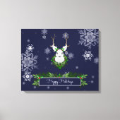 Blue Reindeer Canvas Print (Voorkant)