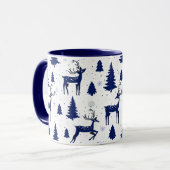 Blue Reindeer Christmas Mug (Devant gauche)