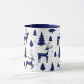 Blue Reindeer Christmas Mug Mok (Midden)