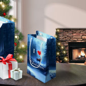 Blue Reindeer Custom Christmas Klein Cadeauzakje