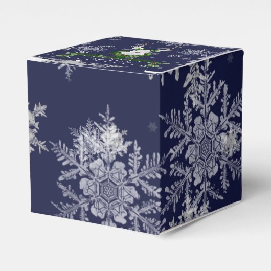 Blue Reindeer Favor Box Bedankdoosjes (Voorkant Zijde)