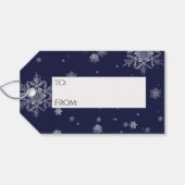 Blue Reindeer Gift Label Cadeaulabel (Achterkant Horizontaal)