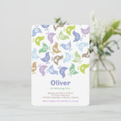 Blue Retro Chicks Enfants Invitation de fête d'ann (Debout devant)