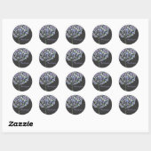 Blue Retro Circle Tree Bedankt dat je sticker labe (Vel)