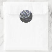 Blue Retro Circle Tree Bedankt dat je sticker labe (Tas)