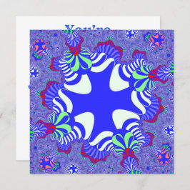 Blue Retro Cross Kaart