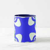 Blue Retro Cross Mok (Midden)
