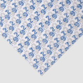 Blue Retro Grote getallen van de Klasse Tissuepapier (Detail)