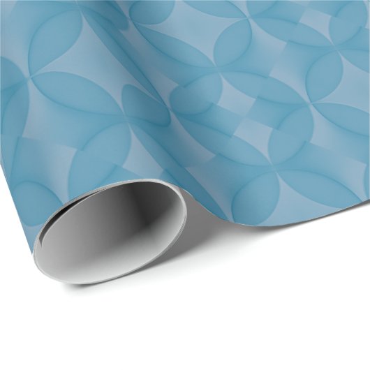Blue Retro Patterned Cadeaupapier (Rol Hoek)