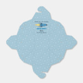 Blue Retro Rocket Ship Personalized Birthday Boy Bedankdoosjes (Uitgevouwen)
