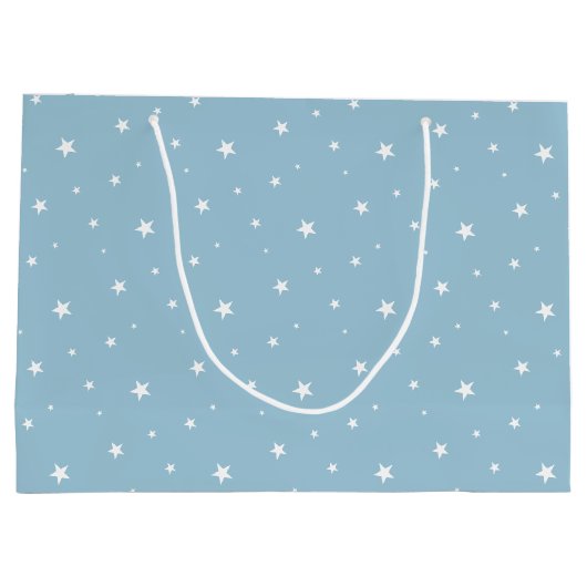 Blue Retro Rocket Ship Personalized Birthday Boy Large Cadeautasje (Achterkant)