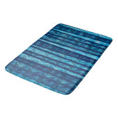 Blue Retro Wave Unique Cool Patroon Badmat (Gekanteld)